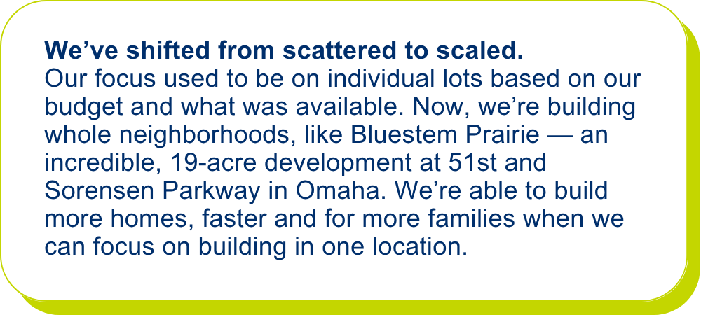 We’ve shifted from scattered to scaled