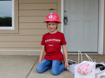 8-year-old Habitat Omaha donor Maraide wants to be a builder when she grows up.