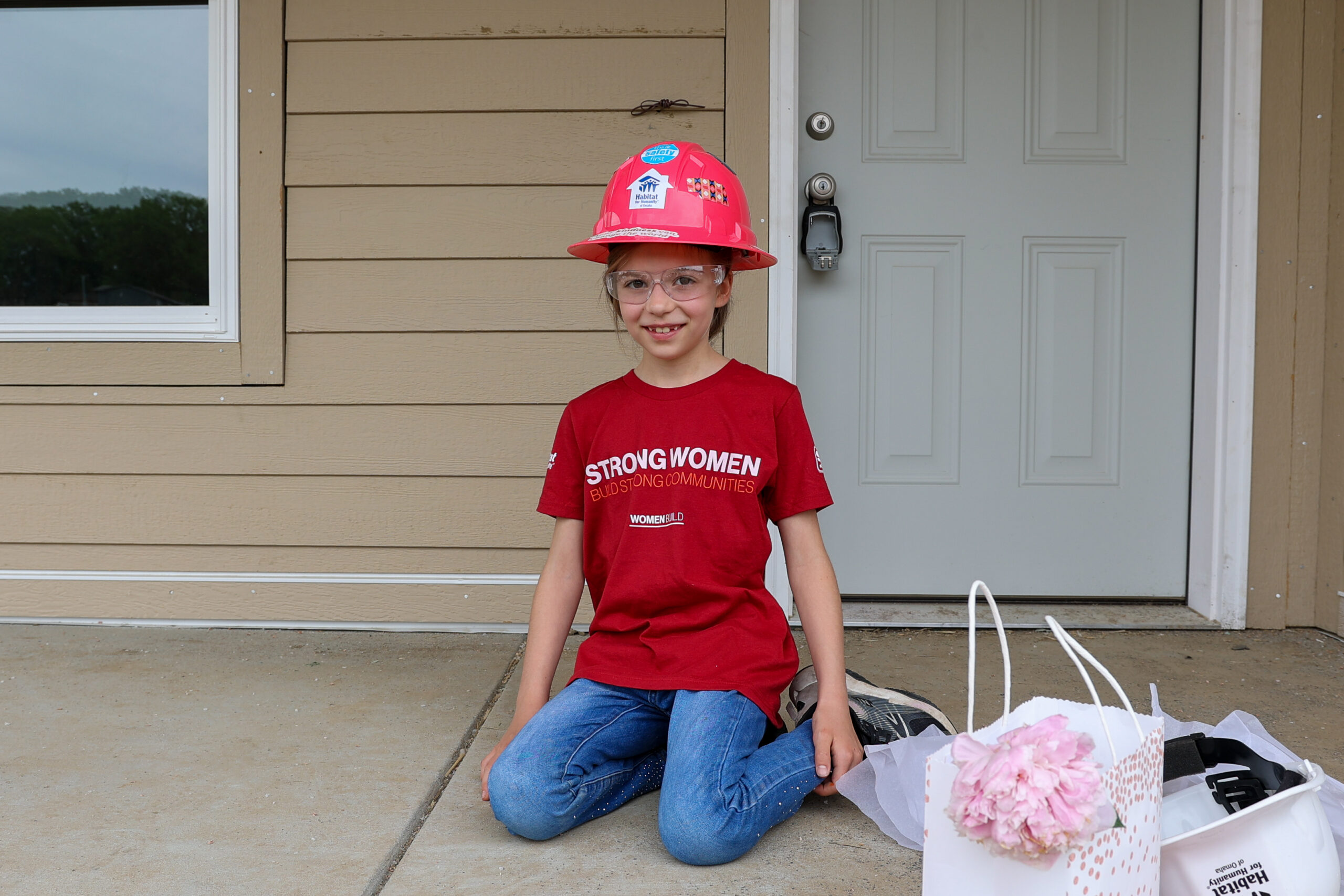 8-year-old Habitat Omaha donor Maraide wants to be a builder when she grows up.